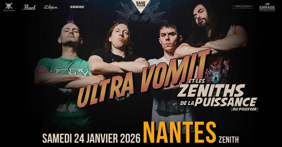 Ultra Vomit au Zénith de Nantes samedi 24 janvier 2026🤘