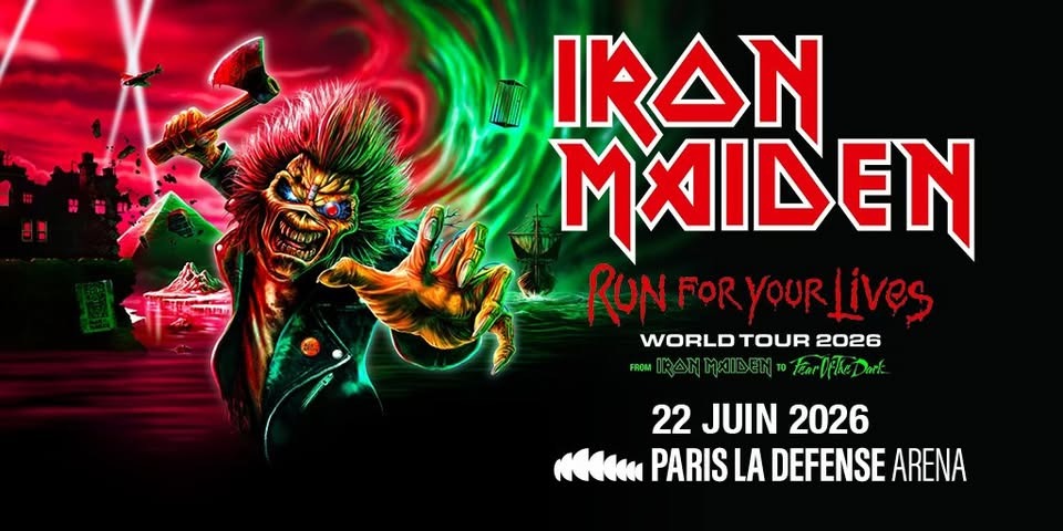 Iron Maiden • Paris La Défense Arena, Paris • 22 juin 2026
